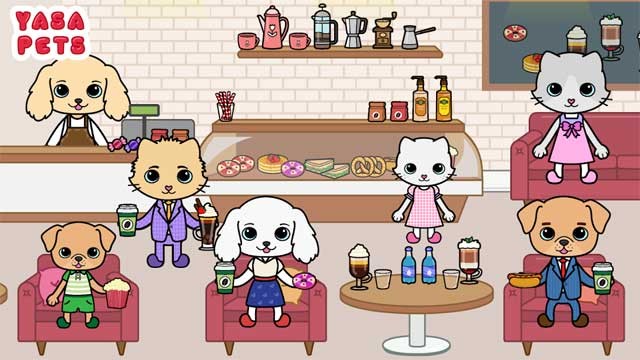 Gặp gỡ và trò chuyện với bạn bè trong quán cà phê hoặc mua đồ uống tại đây