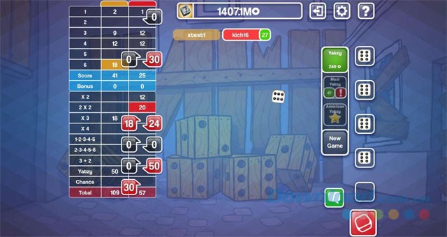 Game xúc xắc Yatzy Free