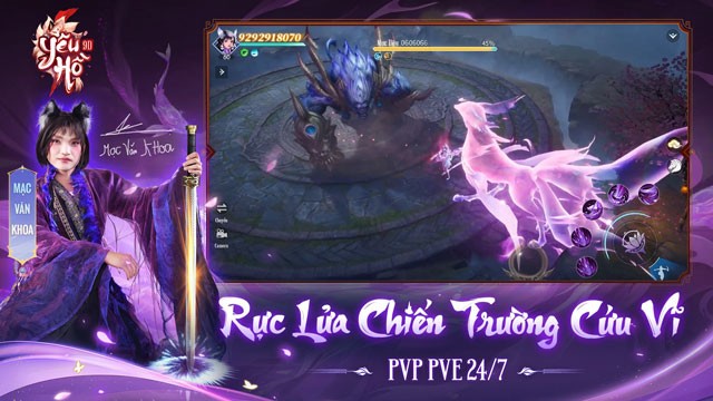 Rực lửa chiến trường Cửu Vĩ, PvP, PvE 24/7