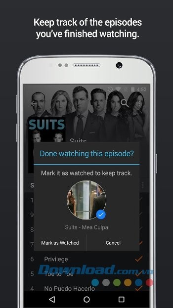 Theo dõi các tập phim đang xem với Yidio