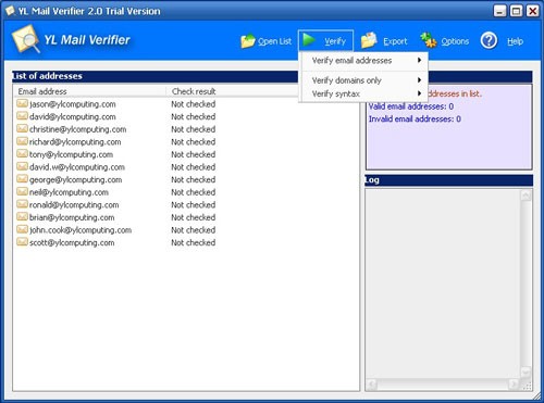 YL Mail Verifier