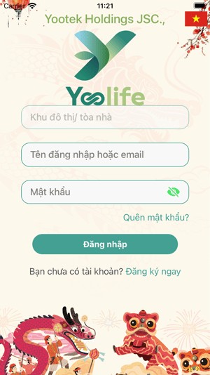 Giao diện đăng nhập