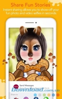 YouCam Fun cho Android hỗ trợ chia sẻ câu chuyện