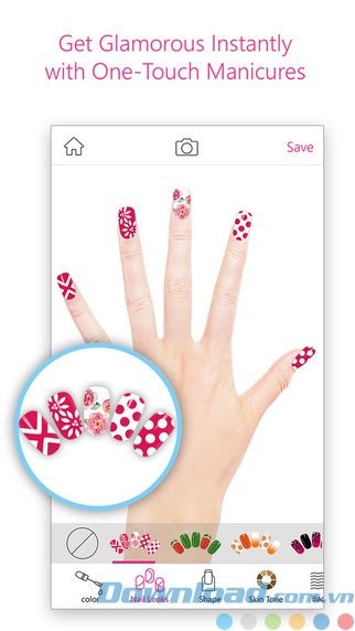 Chọn mẫu và áp dụng một chạm