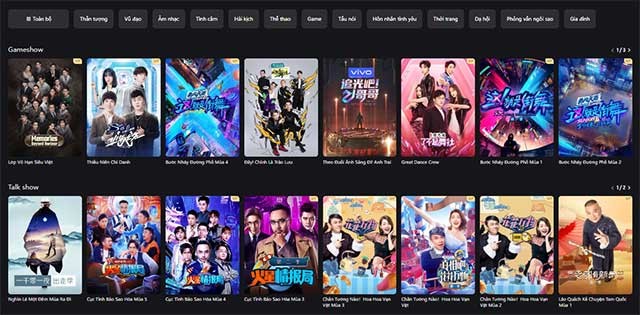 Cung cấp nhiều lựa chọn phim và chương trình Trung Quốc chất lượng cao