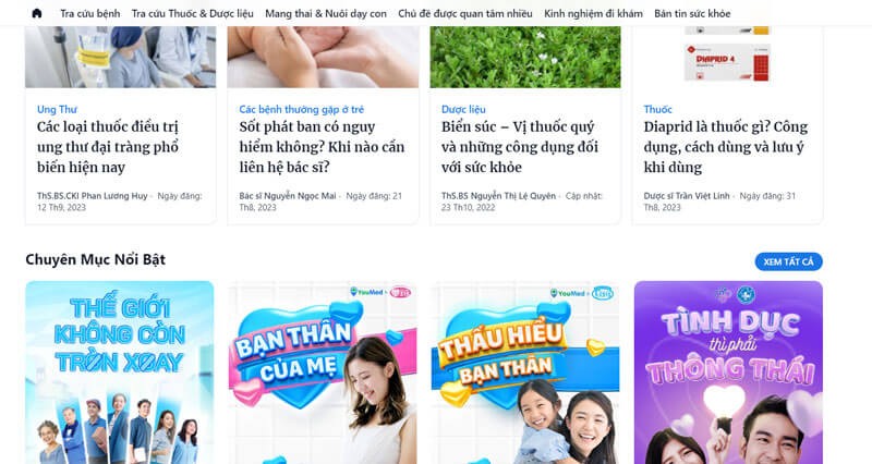 YouMed cung cấp thông tin về sức khỏe đã được kiểm chứng