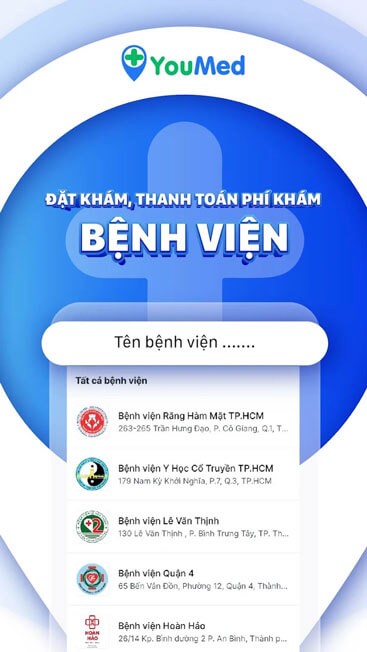 Đặt lịch khám, thanh toán viện phí