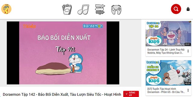 Trình phát video đa năng, chất lượng cao trong YouTube Kids