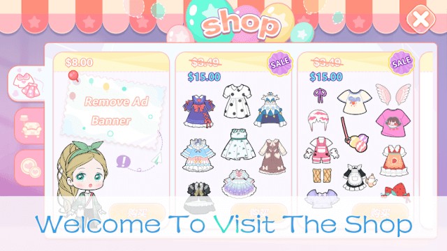 Vào shop và mua các item thời trang mới