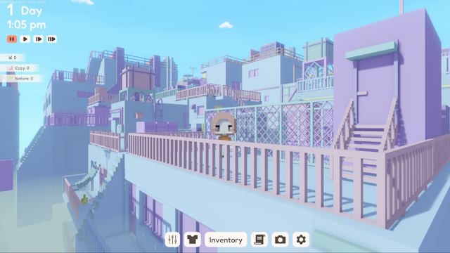 YUME ROOF là game mô phỏng sandbox ấm cúng