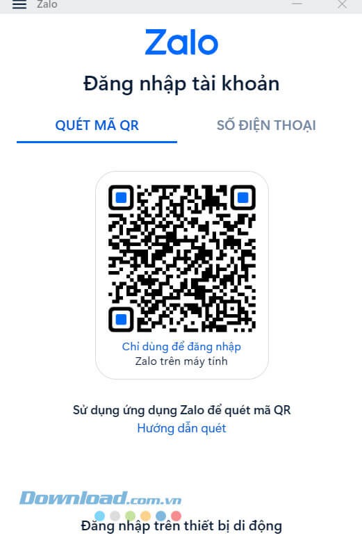 Nhấn vào mục Quét mã QR