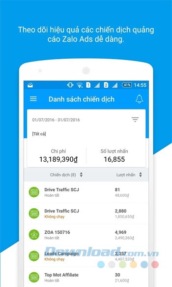 Danh sách chiện dịch quảng cáo