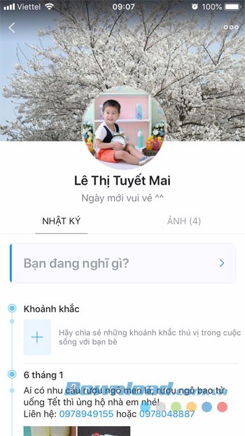 Trang cá nhân Zalo