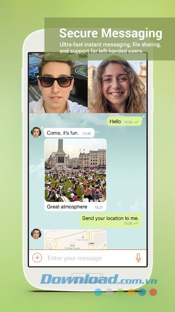 Nhắn tin miễn phí với Zangi