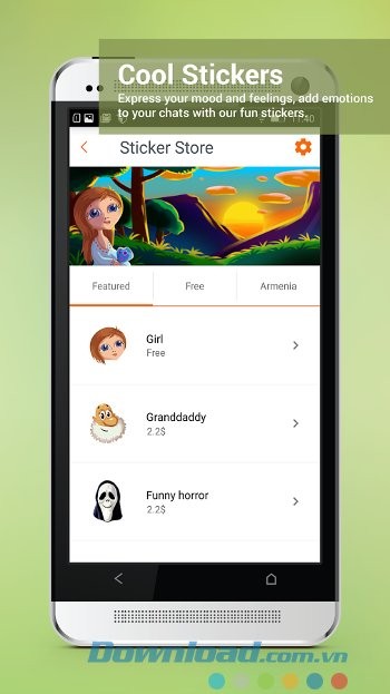 Kho nhãn dán đa dạng của Zangi