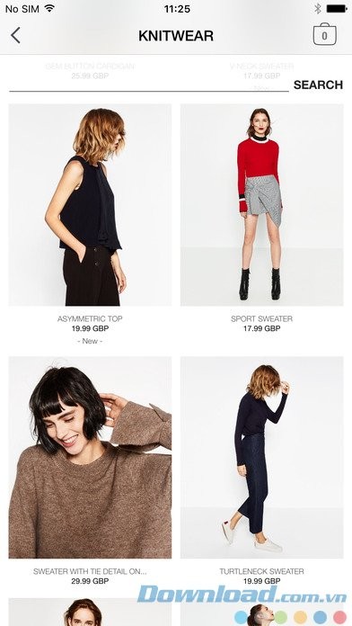 Danh mục sản phẩm ZARA