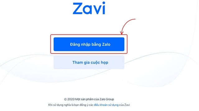 Đăng nhập Zavi bằng tài khoản Zalo