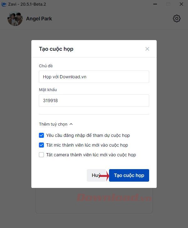 Tạo cuộc họp trực tuyến dễ dàng với Zavi