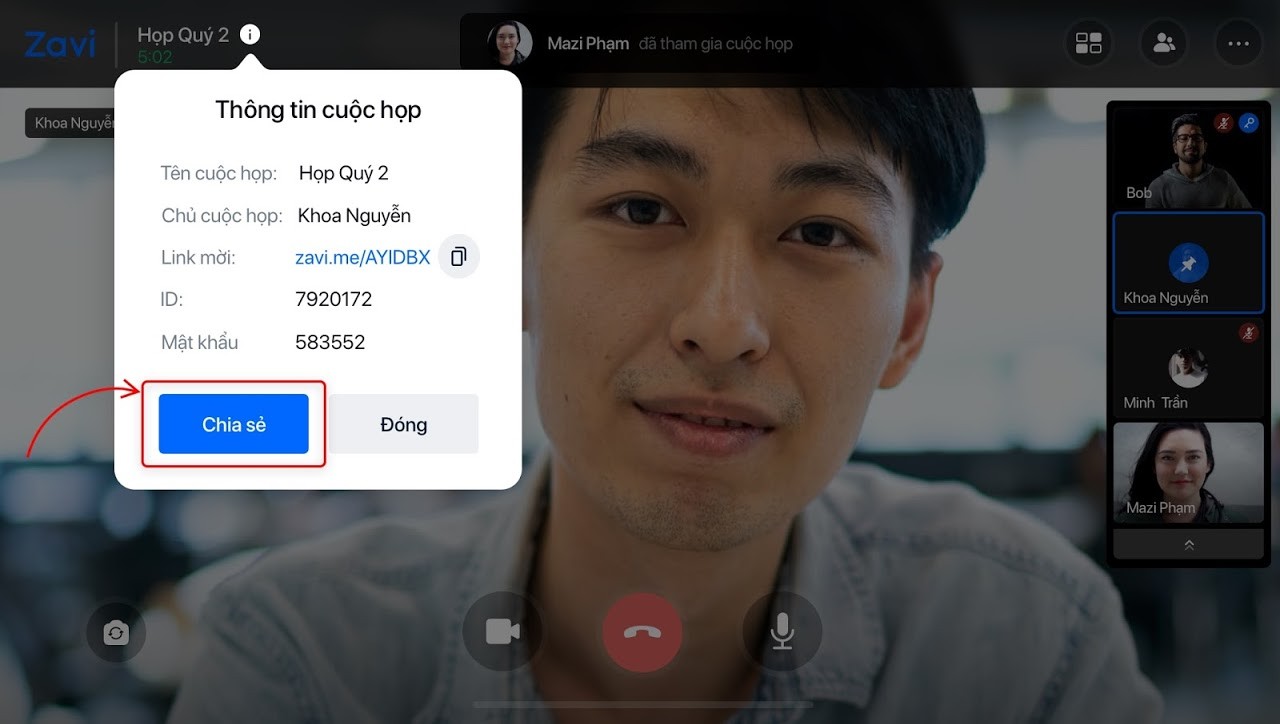 Chia sẻ cuộc họp