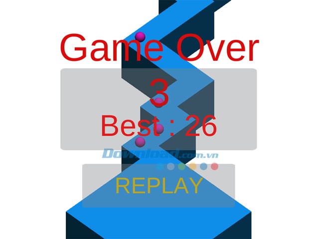 Gameover mỗi bàn chơi của ZigZag +