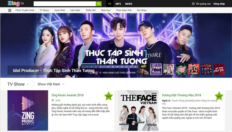 Xem phim online, xem các game Show truyền hình trên ZingTV