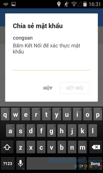 Chia sẻ mật khẩu Wifi