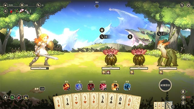 Sử dụng thẻ bài ma thuật để tăng cường sức mạnh cho những người anh hùng khi diệt quái