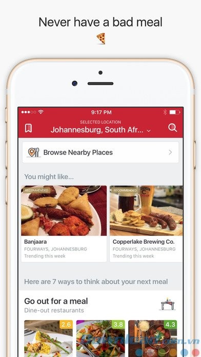 Cẩm nang du lịch và ẩm thức Zomato