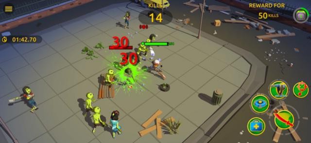 Bắn hạ tất cả nhân vật màu xanh lá trong tầm mắt bạn