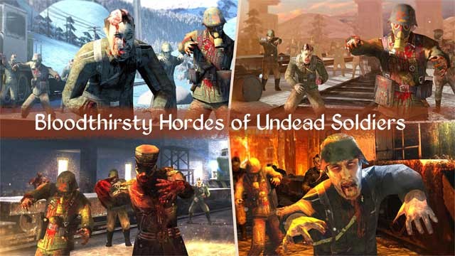 Đối mặt với nhiều loại kẻ thù khác nhau trong game bắn súng diệt zombie