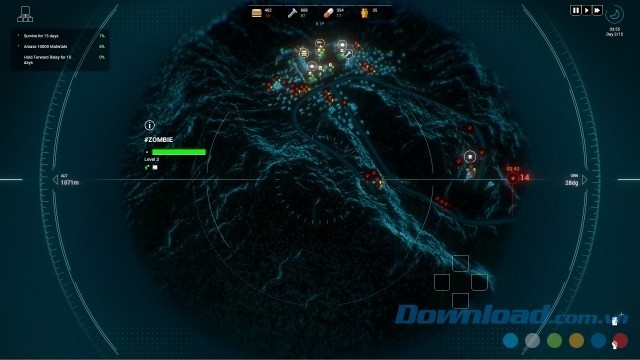 Thu nhỏ màn hình để dễ dàng quan sát mọi thứ trong game chiến thuật thời gian thực Zombie City Defense 2