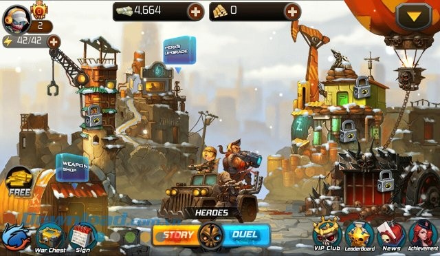 Giao diện chính của game Zombie Corps