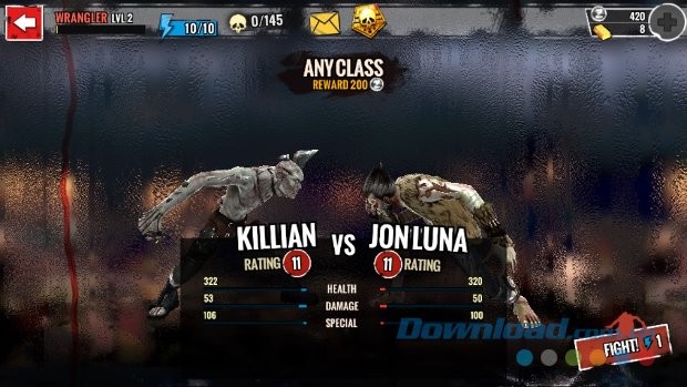 2 zombie thi đấu đối kháng