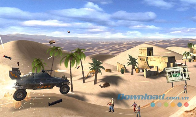 Lái nhiều loại xe khác nhau trong game miễn phí Zombie Derby 2 cho máy tính và Windows Phone