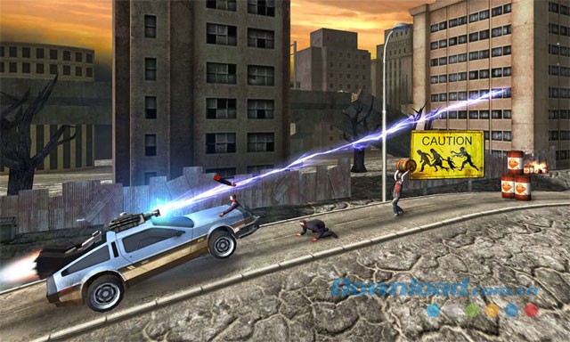 Sử dụng vũ khí mạnh mẽ trong game đua xe miễn phí Zombie Derby 2 cho máy tính và Windows Phone