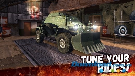 Zombie Derby 2 cho iOS có tới 8 chiếc xe độc đáo để người chơi tiến hành nhiệm vụ sinh tử