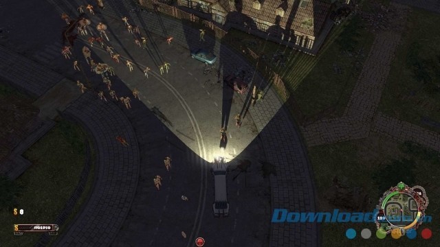 Chiến đấu với bầy lũ zombie xuất hiện đông đảo trong game hành động lái xe Zombie Driver HD cho máy tính