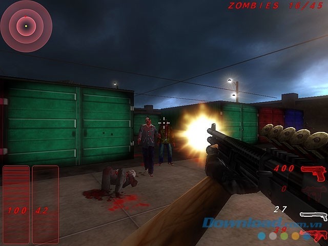 Hoàn thành nhiệm vụ bảo vệ thành phố trong Zombie Outbreak Shooter