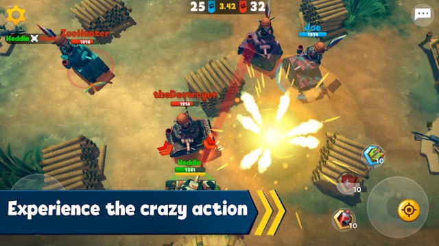 Tham gia trận chiến xe tăng khốc liệt, điên cuồng trong Zoo War: Tanked Guns 3v3