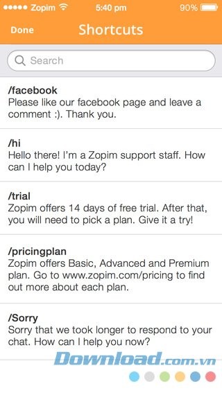 Sử dụng phím tắt