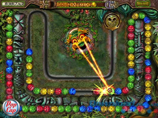 Ngăn chặn bóng di chuyển trong Zuma's Revenge cho Mac