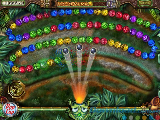 Power-up bắn 3 trong game Zuma's Revenge