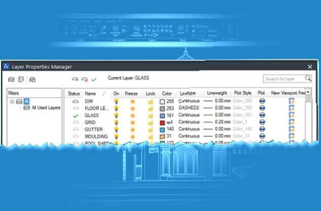 ZWCAD quản lý các thuộc tính layer