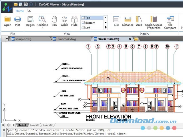 ZWCAD Viewer xem trước bản phác thảo thiết kế