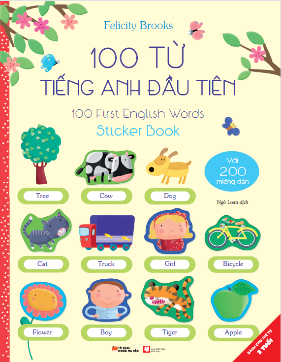 100 Từ Tiếng Anh Đầu Tiên - 100 First English Words (Sticker Book)