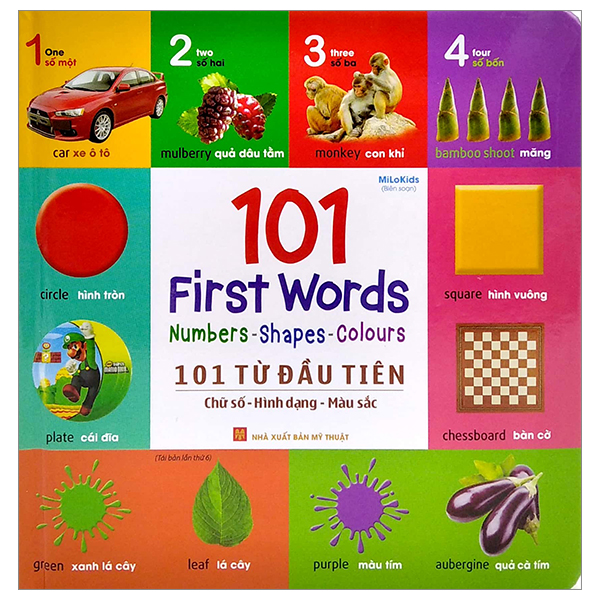 101 từ đầu tiên: chữ số-hình dạng-màu sắc - 101 first words: numbers-shapes-colours (2022)