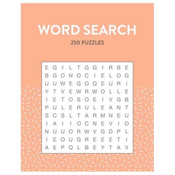 250 puzzles - word search - pastel orange