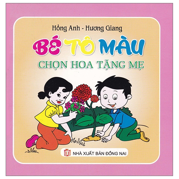 bé tô màu chọn hoa tặng mẹ