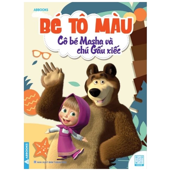 bé tô màu - cô bé masha và chú gấu xiếc