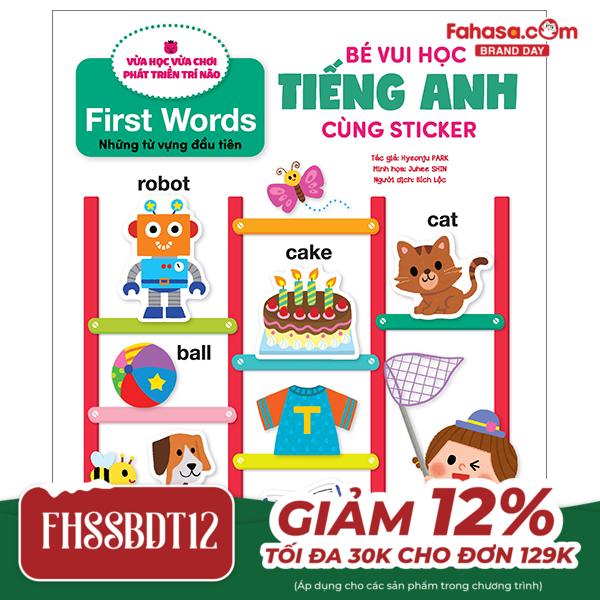 bé vui học tiếng anh cùng sticker - first words - những từ vựng đầu tiên